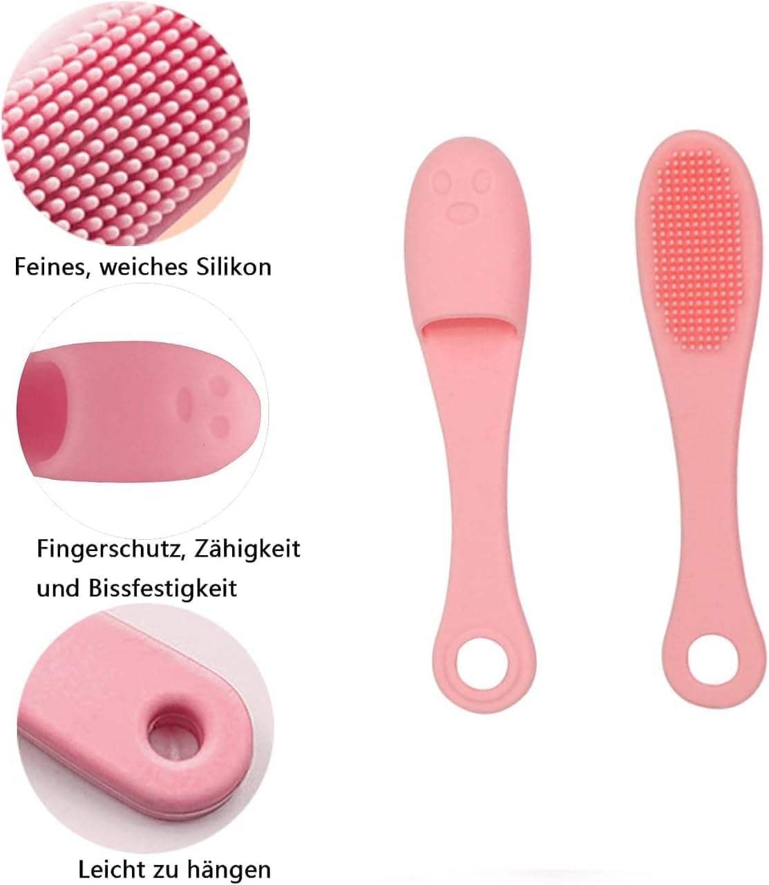 Face Scrubber Cleanser Brush Removing Blackheads and Massaging Soft Silicone Manual Facial Cleansing Brushes Pack of 2
