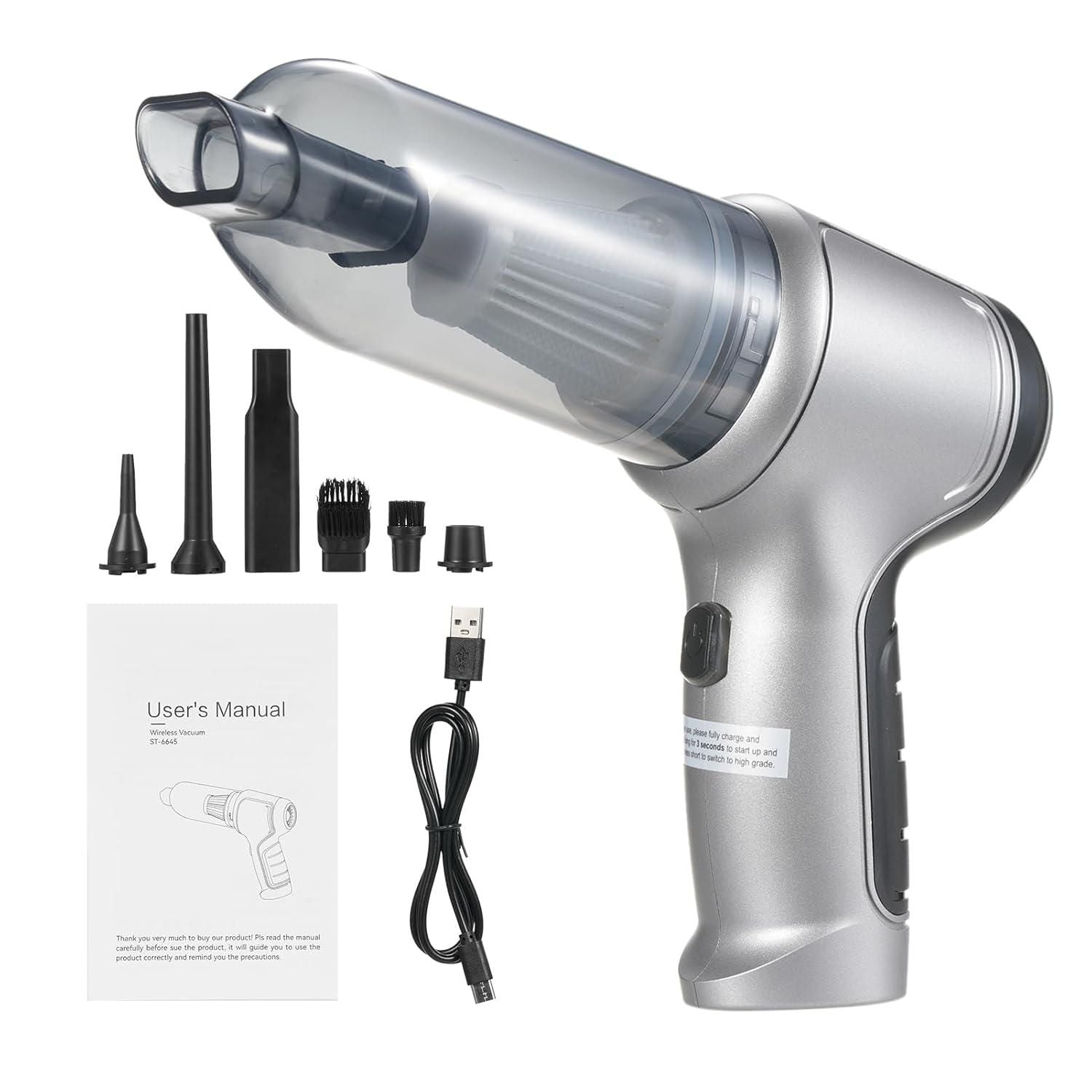 TurboSuction™ Mini Wireless Vacuum — Powerful Suction, Portable & USB Rechargeable. Clean Anywhere Instantly.