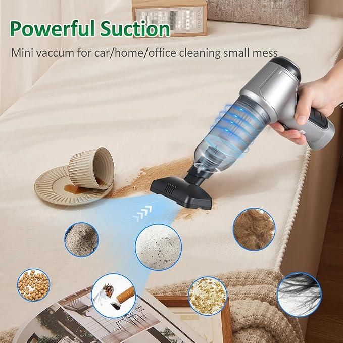 TurboSuction™ Mini Wireless Vacuum — Powerful Suction, Portable & USB Rechargeable. Clean Anywhere Instantly.