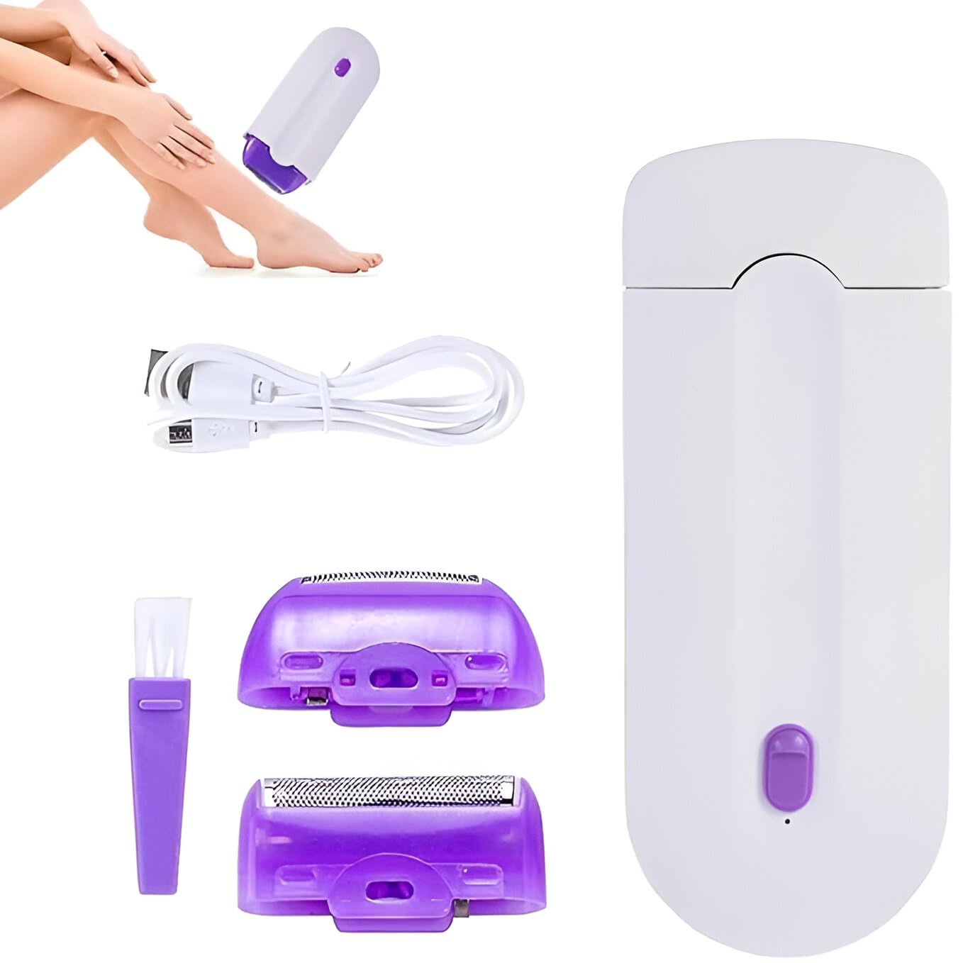 SilkTouch™ Painless Hair Remover - Remove Facial Hair in Seconds — No Cuts, No Pain 💜