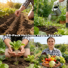 35 Variety Heirloom Vegetable Seed Kit – Non-GMO Garden Seeds