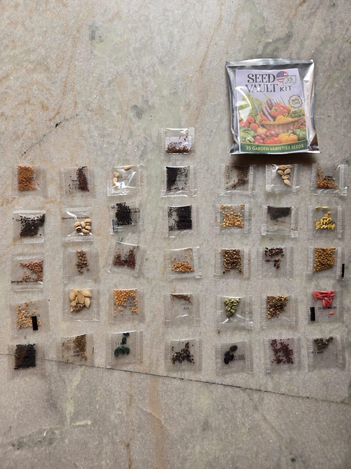 35 Variety Heirloom Vegetable Seed Kit – Non-GMO Garden Seeds