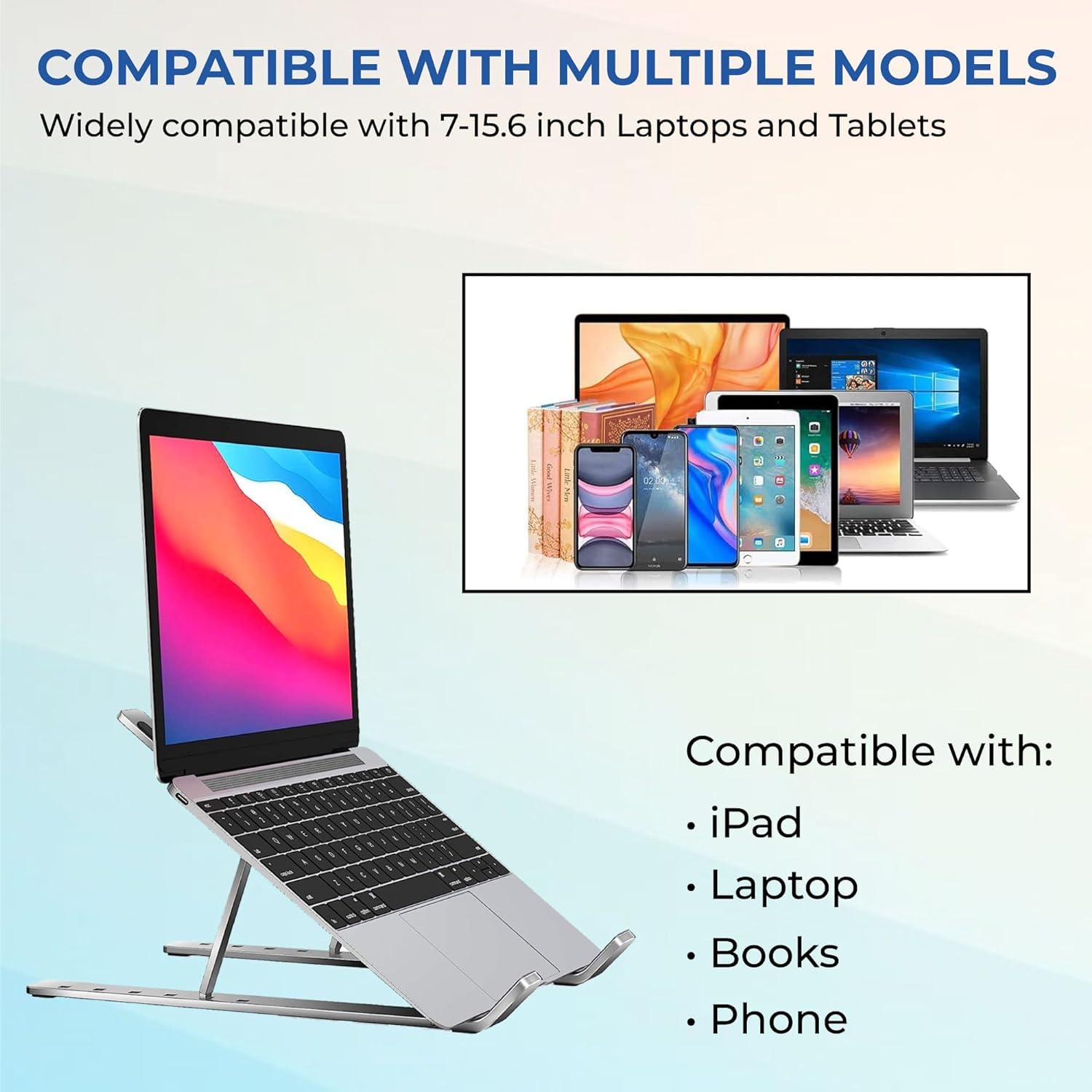 ErgoLift Pro™ Foldable Adjustable Laptop & Tablet Stand – Universal Fit