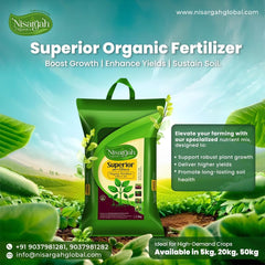 Nisargah Superior Organic Fertilizer, NPK 4-5%, Plant Growth and Soil Health Booster. 5kg