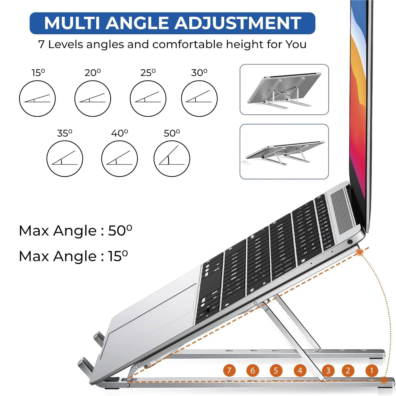 ErgoLift Pro™ Foldable Adjustable Laptop & Tablet Stand – Universal Fit
