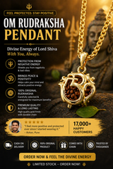 ShivAura™ Rudraksha Pendant – Divine Protection and Inner Peace