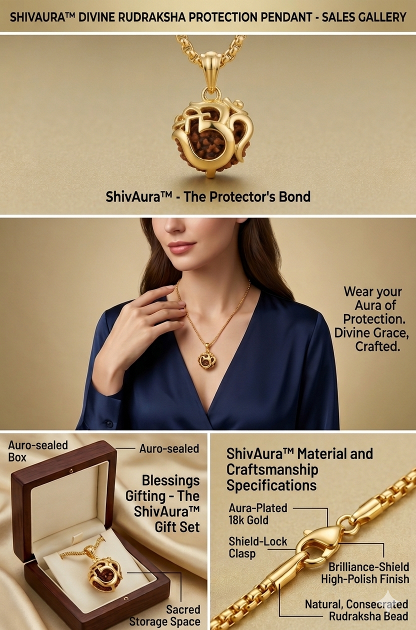 ShivAura™ Rudraksha Pendant – Divine Protection and Inner Peace