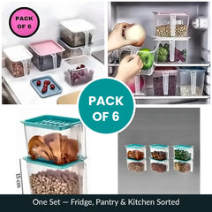 Unbreakable Kitchen Storage Basket – Stackable Organizer (Pack of 6)
